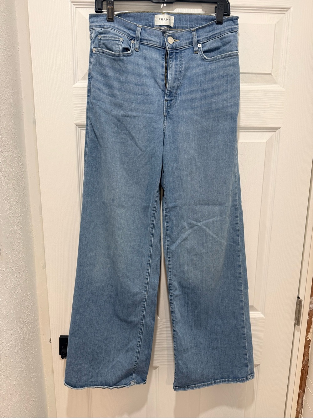 Frame Denim Light Wash Wide Leg Jeans